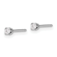 Inverness 14k White Gold 2.4mm .10ct Lab Grown Diamond Stud Earrings-1013E/1
