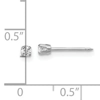 Inverness 14k White Gold 2.4mm .10ct Lab Grown Diamond Stud Earrings-1013E/1