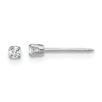 Inverness 14k White Gold 2.4mm .10ct Lab Grown Diamond Stud Earrings-1013E/1