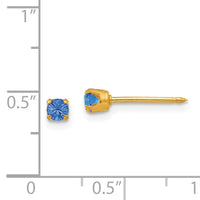 Inverness 14k 3mm September Crystal Birthstone Post Earrings-101E