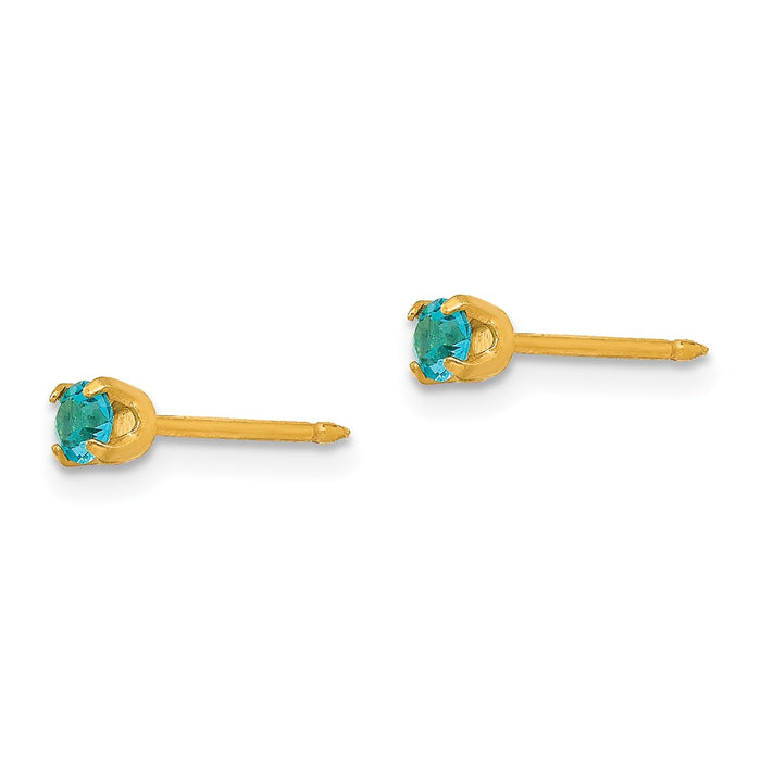 Inverness 14k 3mm December Crystal Birthstone Post Earrings-104E