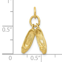 10k Ballet Slippers Charm-10A0181