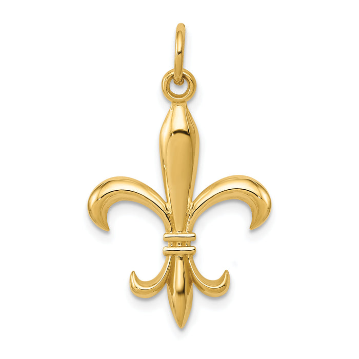 10k Hollow Fleur De Lis Charm Metal Mold-10A0310