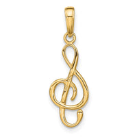 10K Treble Clef Pendant-10A2192