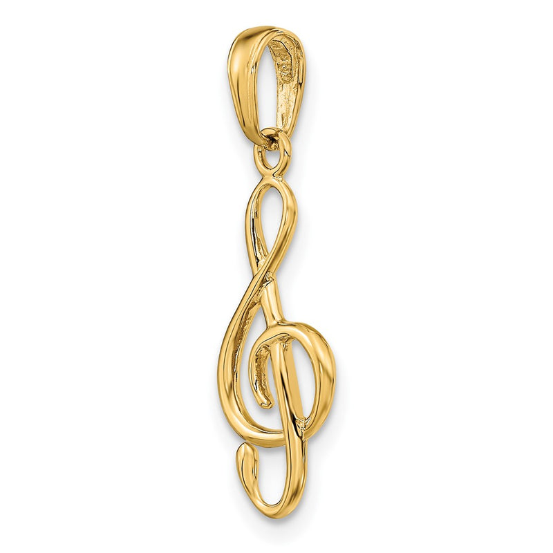 10K Treble Clef Pendant-10A2192