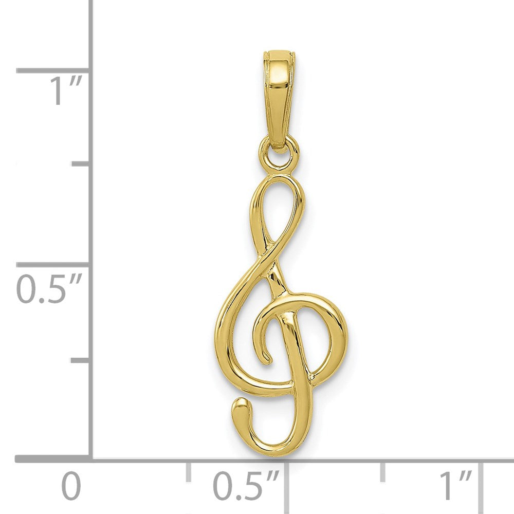 10K Treble Clef Pendant-10A2192