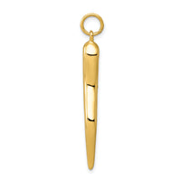 10k Large Italian Horn Charm-10A2699