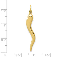 10k Large Italian Horn Charm-10A2699