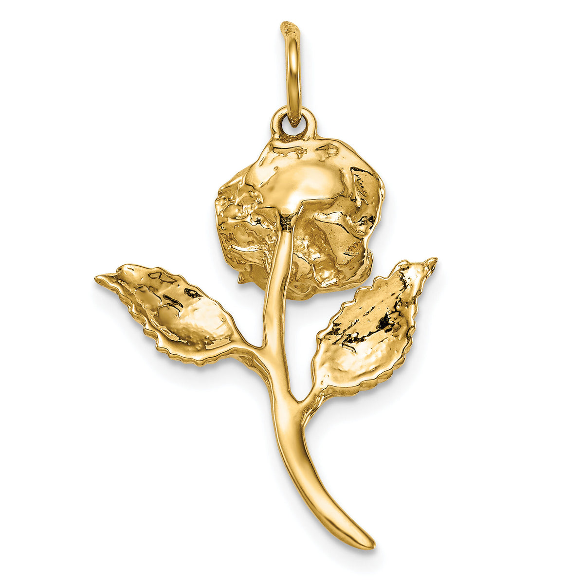 10k CZ Rose Charm-10A9014