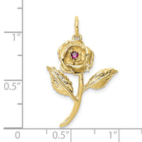 10k CZ Rose Charm-10A9014