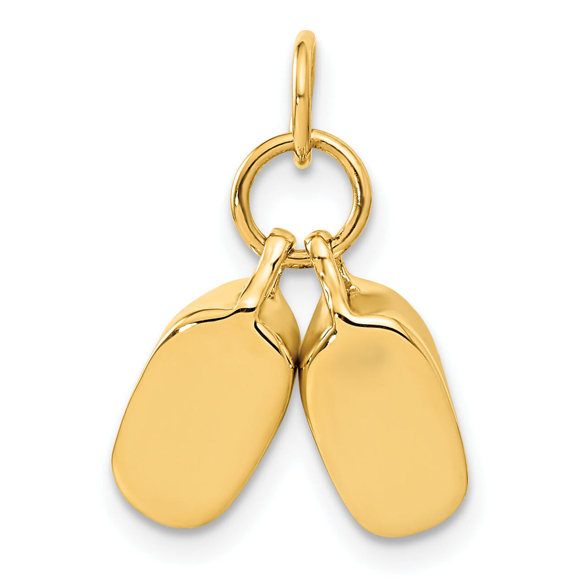 10k Polished Baby Shoes Charm-10A9281