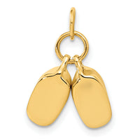 10k Polished Baby Shoes Charm-10A9281