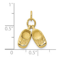 10k Polished Baby Shoes Charm-10A9281
