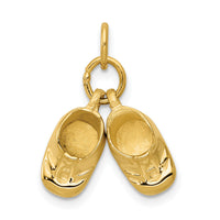 10k Polished Baby Shoes Charm-10A9281
