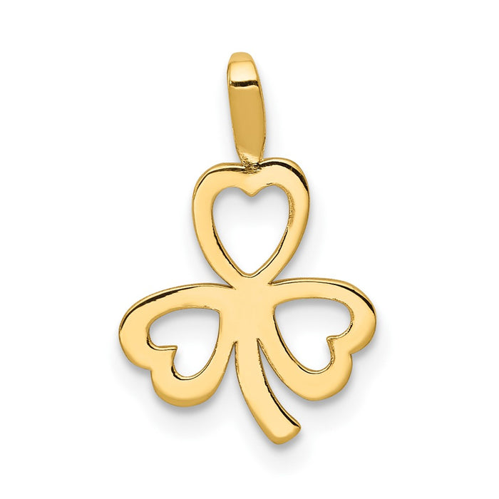 10k Heart Clover Charm-10A9503