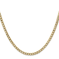 10k 3.35mm Semi-Solid Curb Link Chain-10BC106-16