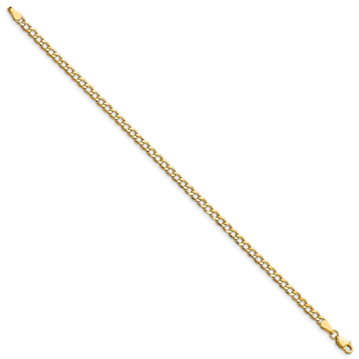 10k 3.35mm Semi-Solid Curb Link Chain-10BC106-8