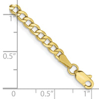 10k 3.35mm Semi-Solid Curb Link Chain-10BC106-8