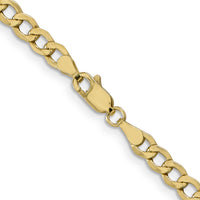 10k 4.3mm Semi-Solid Curb Link Chain-10BC107-20