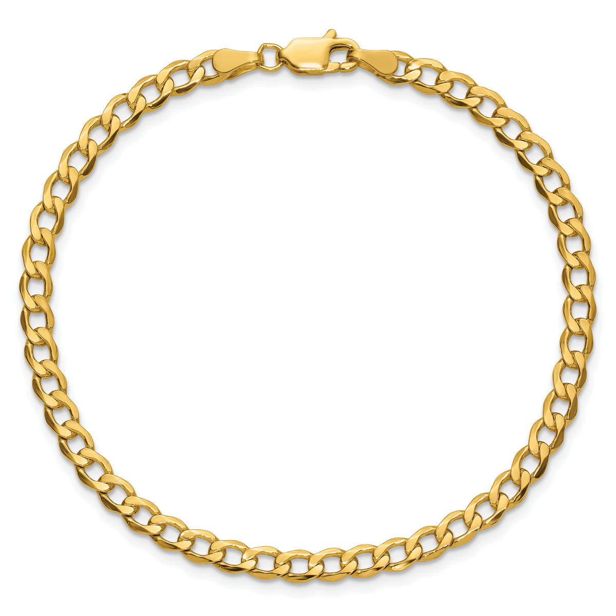 10k 4.3mm Semi-Solid Curb Link Chain-10BC107-7