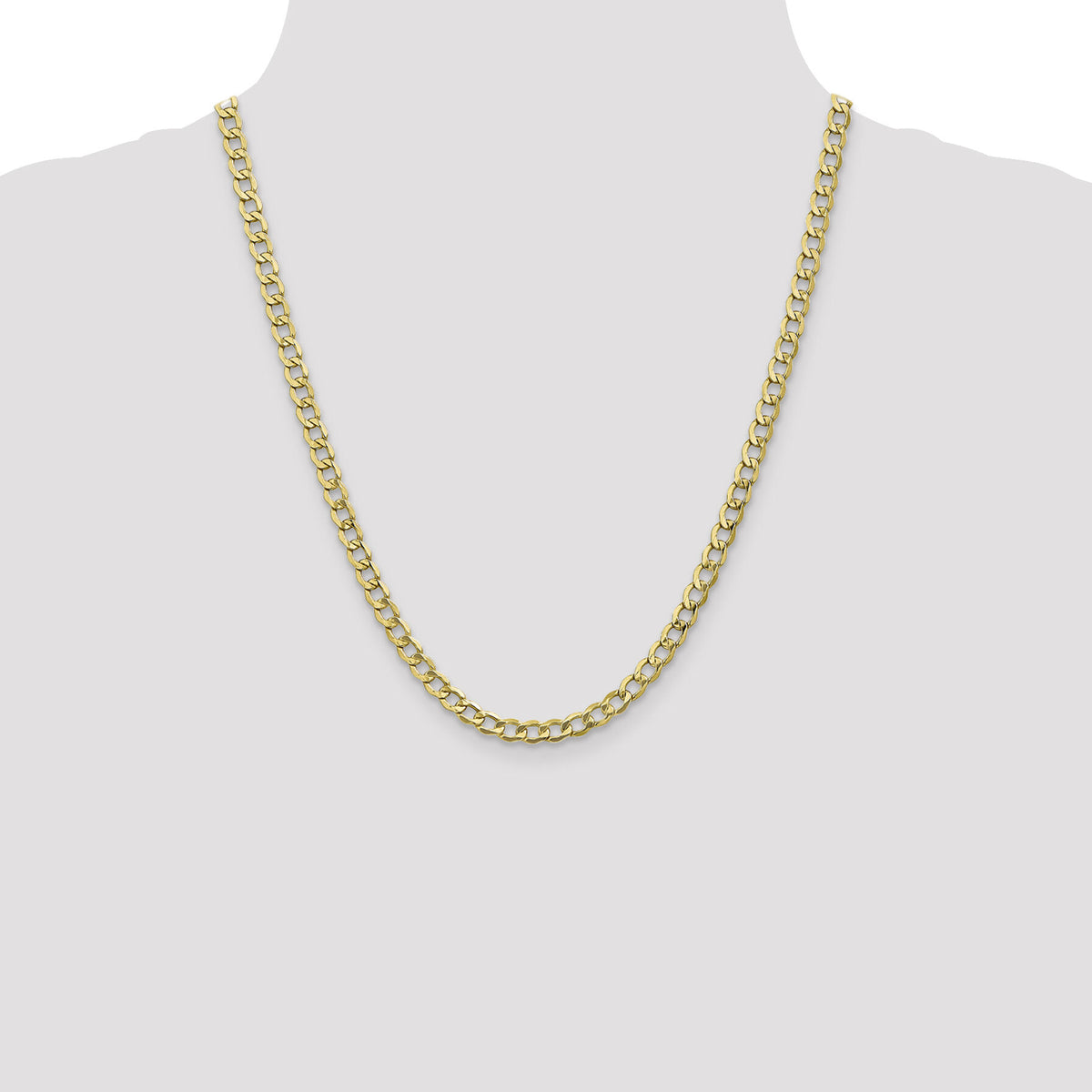 10k 5.25mm Semi-Solid Curb Link Chain-10BC108-22
