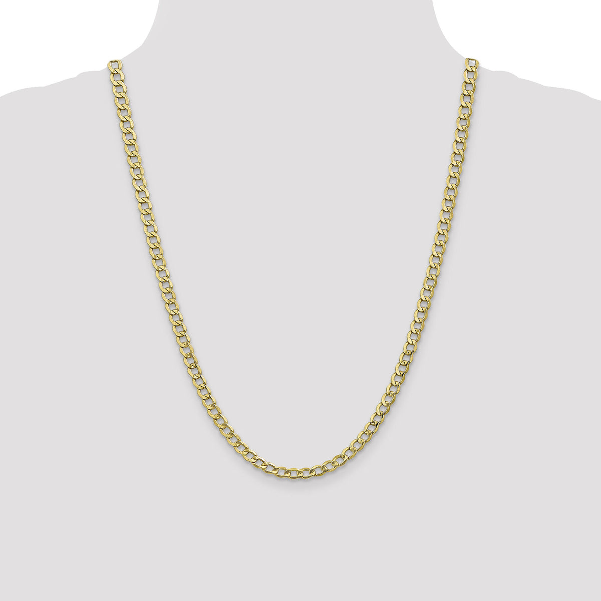 10k 5.25mm Semi-Solid Curb Link Chain-10BC108-24