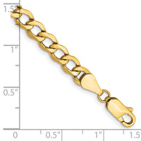 10k 5.25mm Semi-Solid Curb Link Chain-10BC108-8