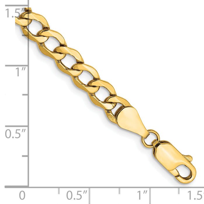 10k 5.25mm Semi-Solid Curb Link Chain-10BC108-8