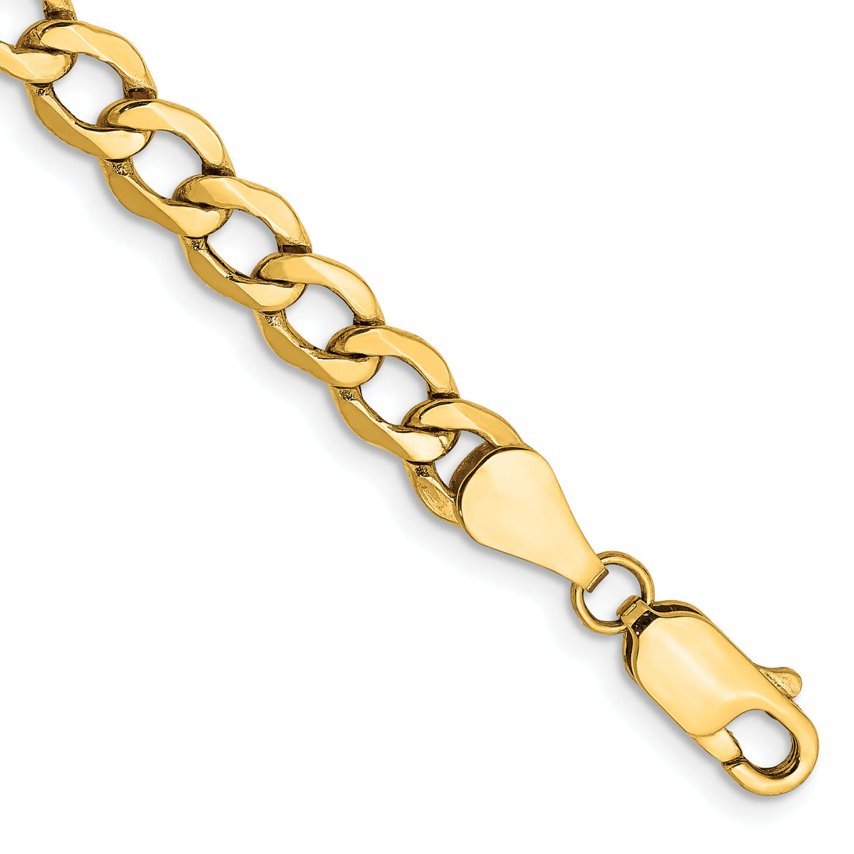 10k 5.25mm Semi-Solid Curb Link Chain-10BC108-8