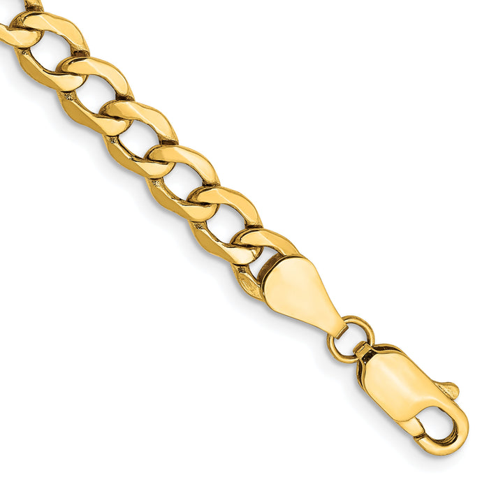 10k 5.25mm Semi-Solid Curb Link Chain-10BC108-8