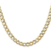 10k 6.5mm Semi-Solid Curb Link Chain-10BC109-26