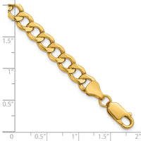10k 6.5mm Semi-Solid Curb Link Chain-10BC109-26