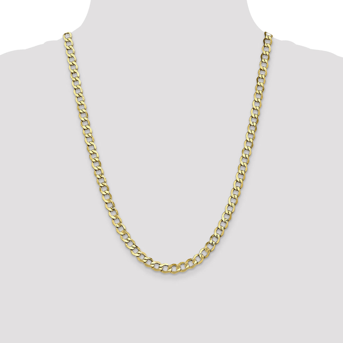 10k 6.5mm Semi-Solid Curb Link Chain-10BC109-24
