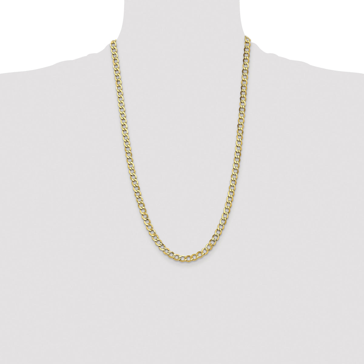 10k 6.5mm Semi-Solid Curb Link Chain-10BC109-26