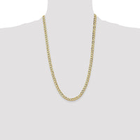 10k 6.5mm Semi-Solid Curb Link Chain-10BC109-26
