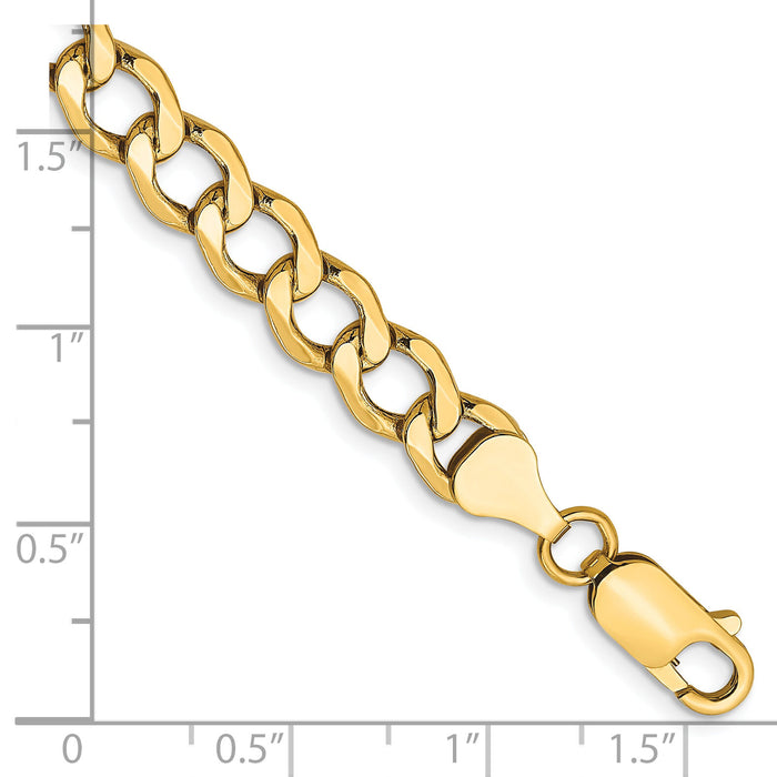 10k 6.5mm Semi-Solid Curb Link Chain-10BC109-9
