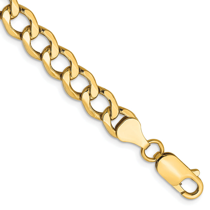 10k 6.5mm Semi-Solid Curb Link Chain-10BC109-9