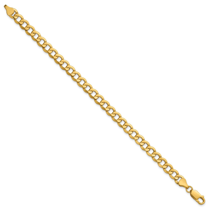 10k 6.5mm Semi-Solid Curb Link Chain-10BC109-8