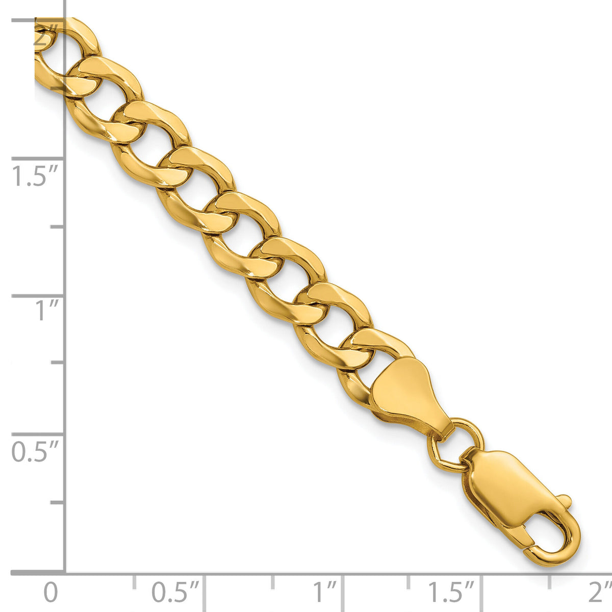 10k 6.5mm Semi-Solid Curb Link Chain-10BC109-8
