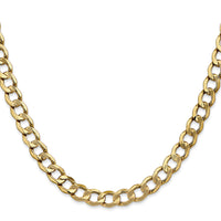 10k 7mm Semi-Solid Curb Link Chain-10BC110-20