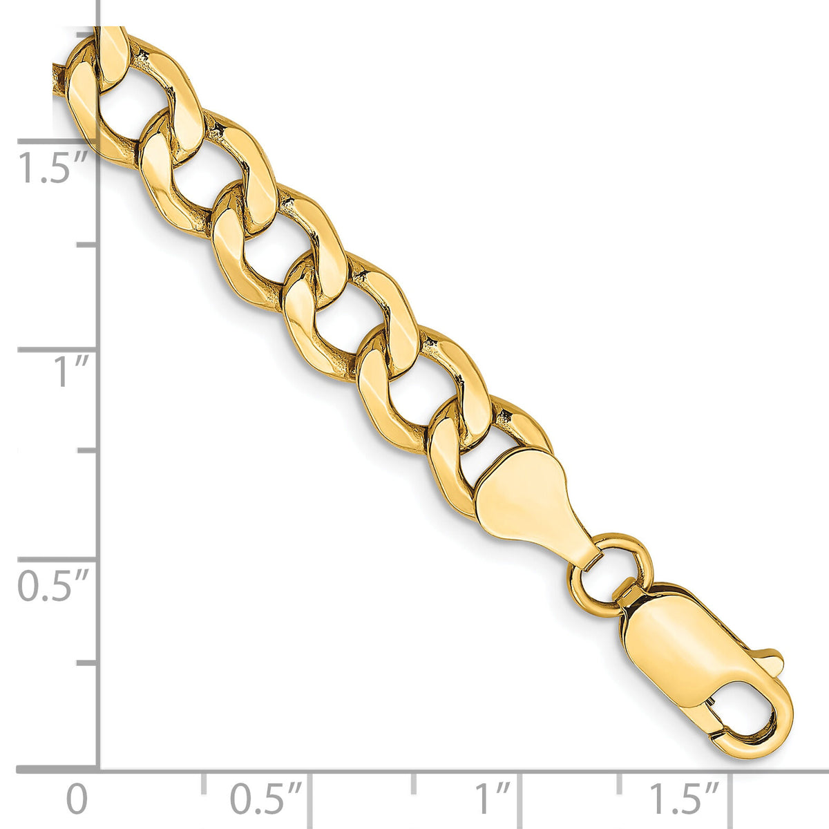 10k 7mm Semi-Solid Curb Link Chain-10BC110-8