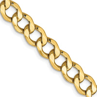 10k 7mm Semi-Solid Curb Link Chain-10BC110-24