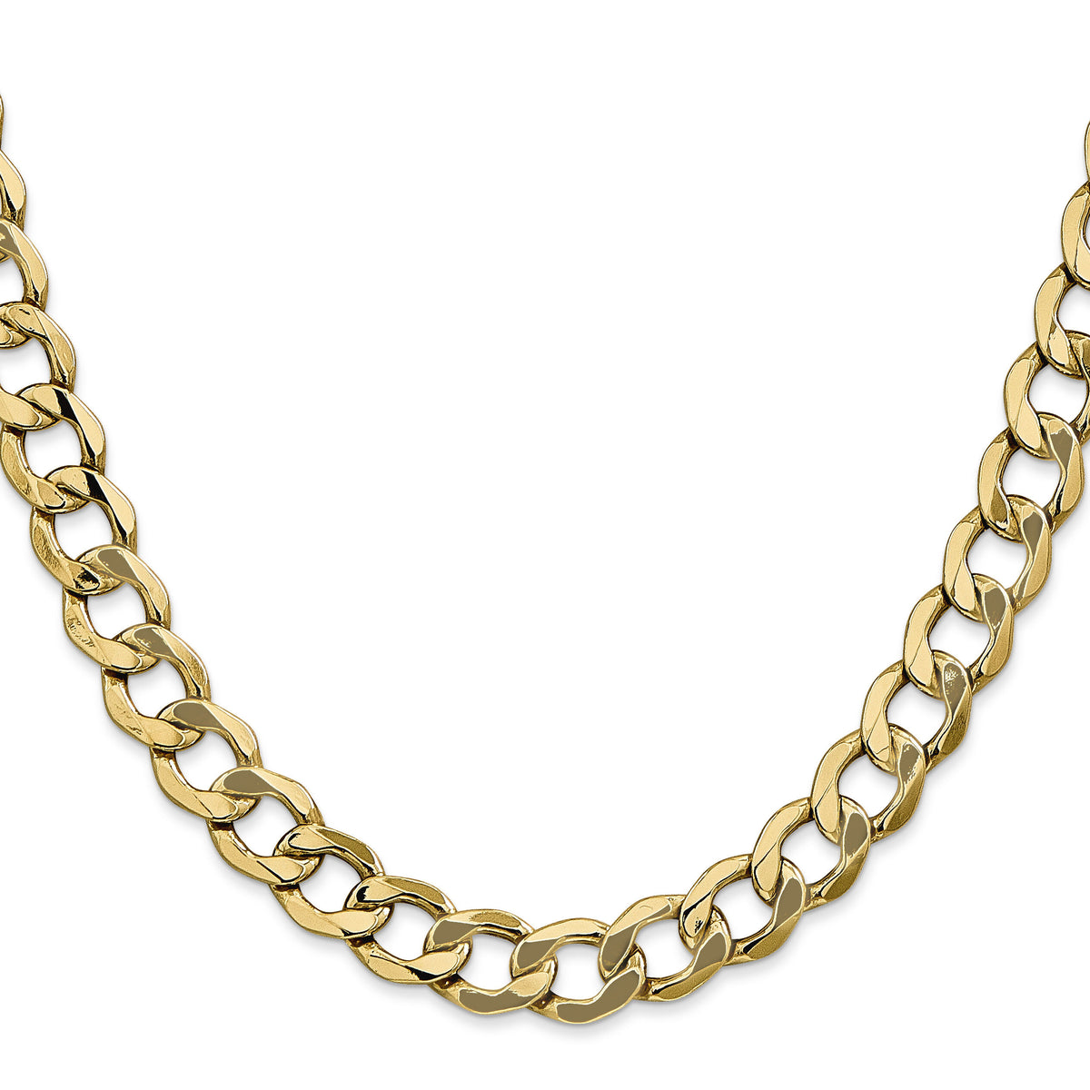 10K 9mm Semi-Solid Curb Chain-10BC111-18