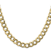 10K 9mm Semi-Solid Curb Chain-10BC111-20