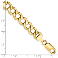 10K 9mm Semi-Solid Curb Chain-10BC111-7