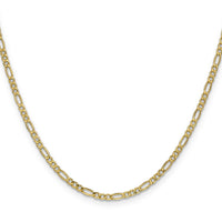 10k 2.5mm Semi-Solid Figaro Chain-10BC120-24
