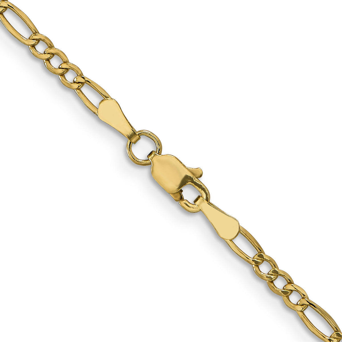 10k 2.5mm Semi-Solid Figaro Chain-10BC120-20