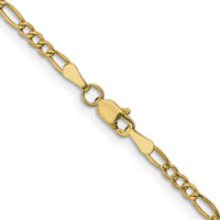 10k 2.5mm Semi-Solid Figaro Chain-10BC120-18