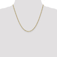 10k 2.5mm Semi-Solid Figaro Chain-10BC120-20