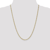 10k 2.5mm Semi-Solid Figaro Chain-10BC120-24